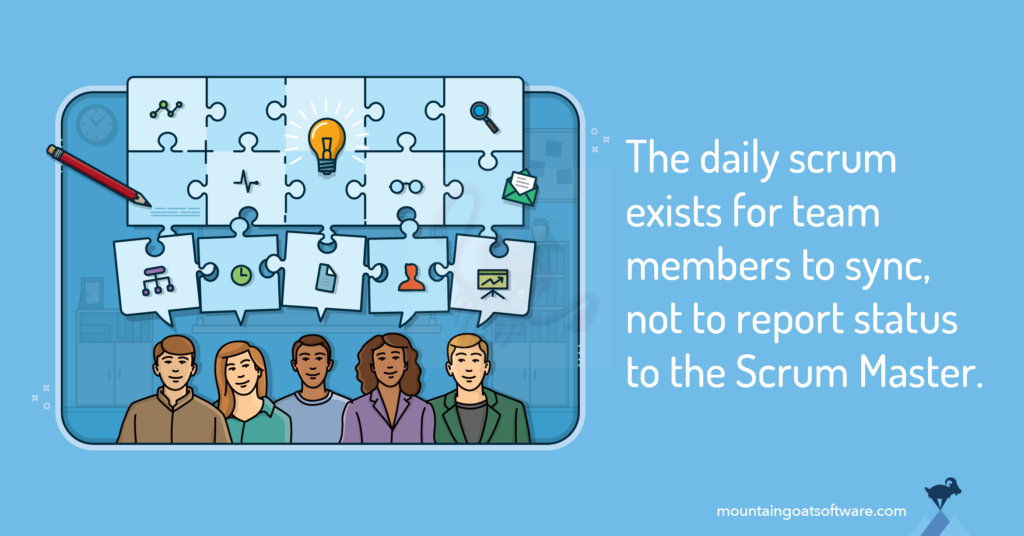Daily Scrum is not about daily updates